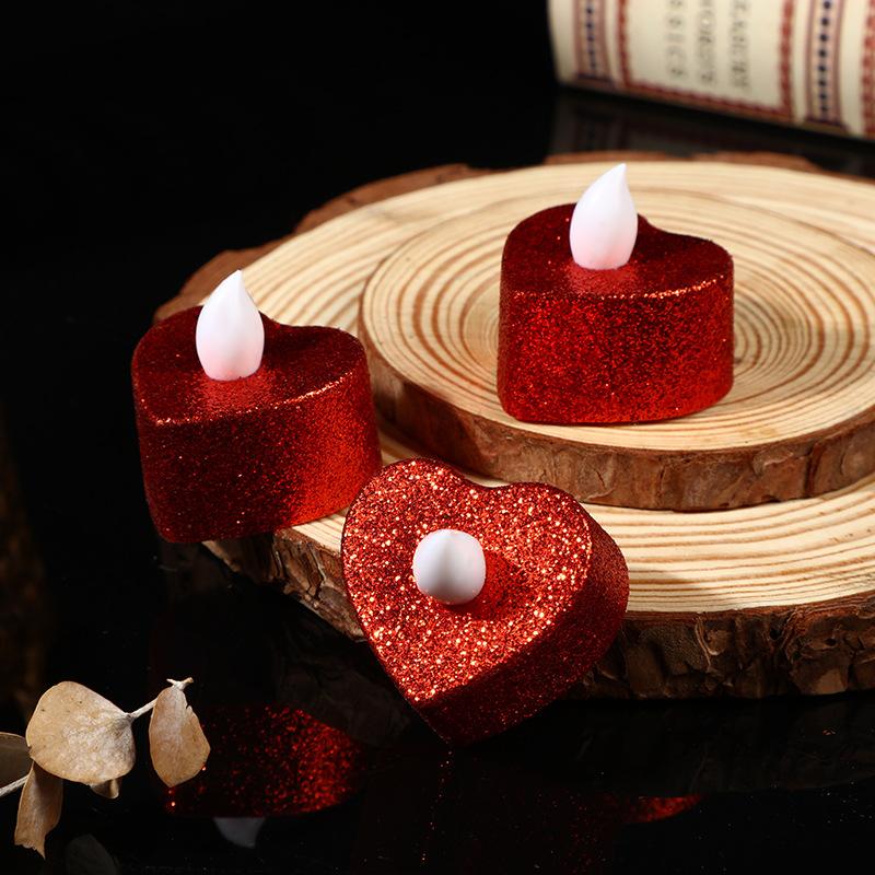 2PCS Small Love Electronic Candle Light