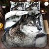 3D Wolf Bedding Set Black White Duvet Cover For Adults Bedroom Luxury Comforter Set Queen King 220x240 Size Aniaml Bed Set