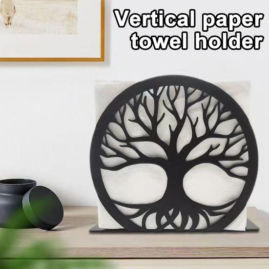 Paper Towel Holder Stainless Steel Vertical Napkin Holder Space-Saving Paper Towel Holder for Kitchen