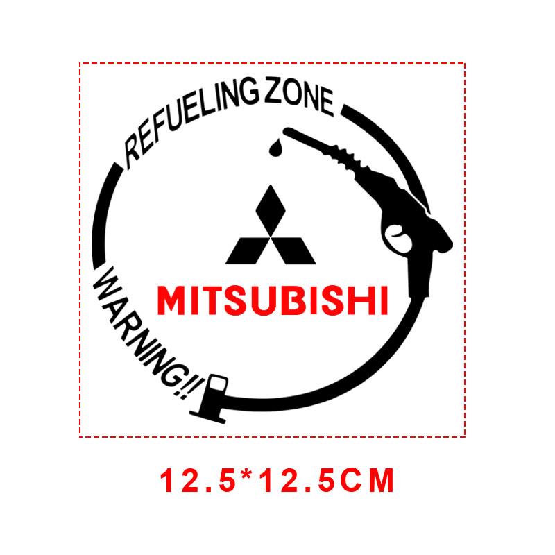 1Pcs Car Fuel Tank Cap Stickers Vinyl Fashion Decoration Decals For Mitsubishi ASX Lancer Pajero Outlander L200 Lancer EX Pajero
