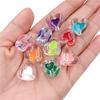 10Pcs Acrylic Double-sided Drop Oil Transparent Fashion Heart Loose Beads DIY Jewelry Accessories for Bracelet Earring Making