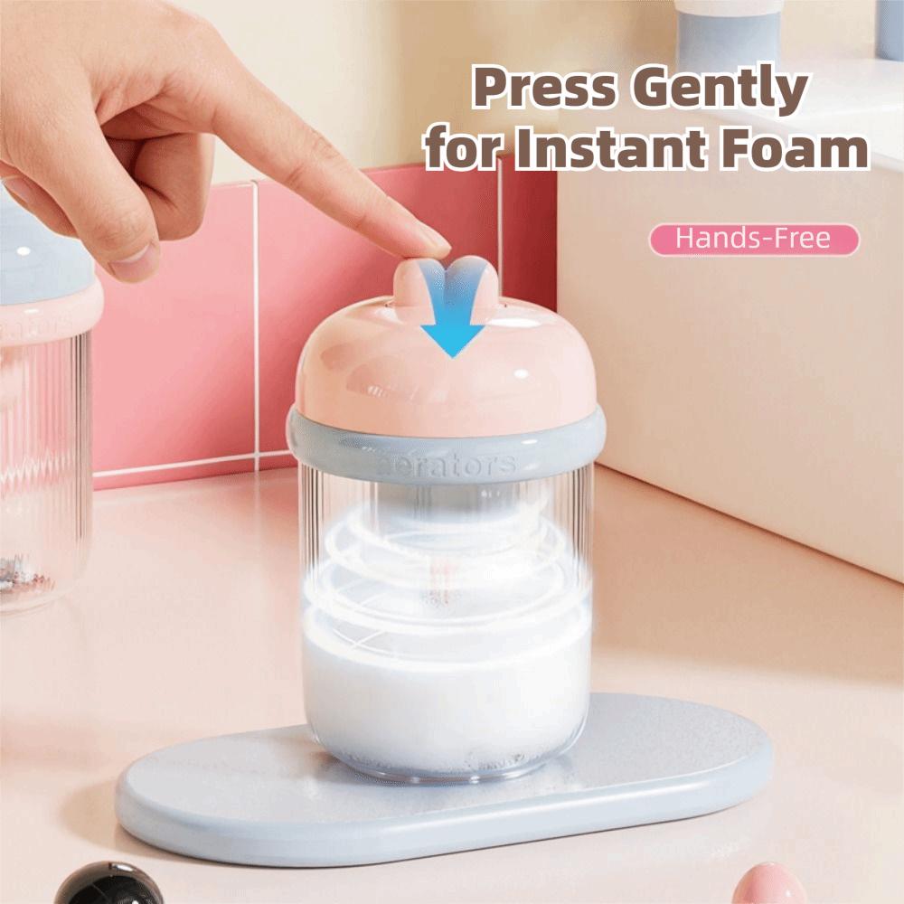 Cute Rabbit Shaped Electric Foaming Bottle Battery-powered Electric Foaming Cup  Shampoo