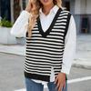 Fashionable Women's Casual V-neck Split Sweater Vest Waistcoat
