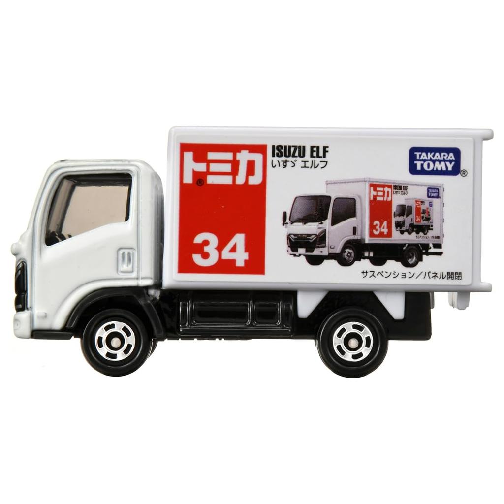 Takara Tomy Tomica 34 Isuzu Elf Miniature Car Toy for Ages 3 and Up No. (Blister Packaging)