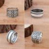 Spinner Meditation Women Band Wide Fashion Rings Jewelry Vintage Statement