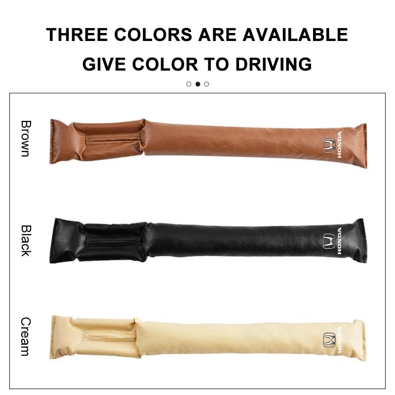 Car Hot 2025 Car Seat Gap Anti Drop Filler Soft Cars Styling PU Leather Soft Side Seam Plug For Honda Accord Odyssey Civic CRV I