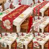 Рождественская льняная дорожка на стол С Рождеством Украшение для дома Рождественский декор стола 2025 Navidad Notal Noel Украшение Новый год 2026
