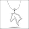 Fashion Cute Animal Horse Pendant Necklace For Women Dainty Silver Color Chain Clothing Costume Jewelry Accessories Wholesale