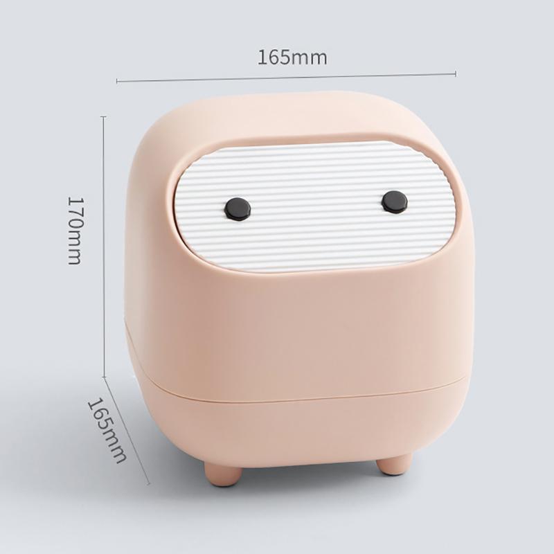 Ninja настольный мусорный бак мини многофункциональный двухслойный прессованный мусорный бак с крышкой бытовой мини-контейнер для хранения мусора