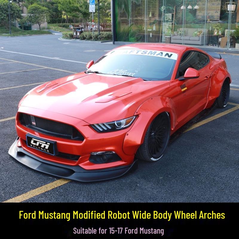 Rear Wing and Fender Flares Kit for 15-17 Ford Mustang Wide Body