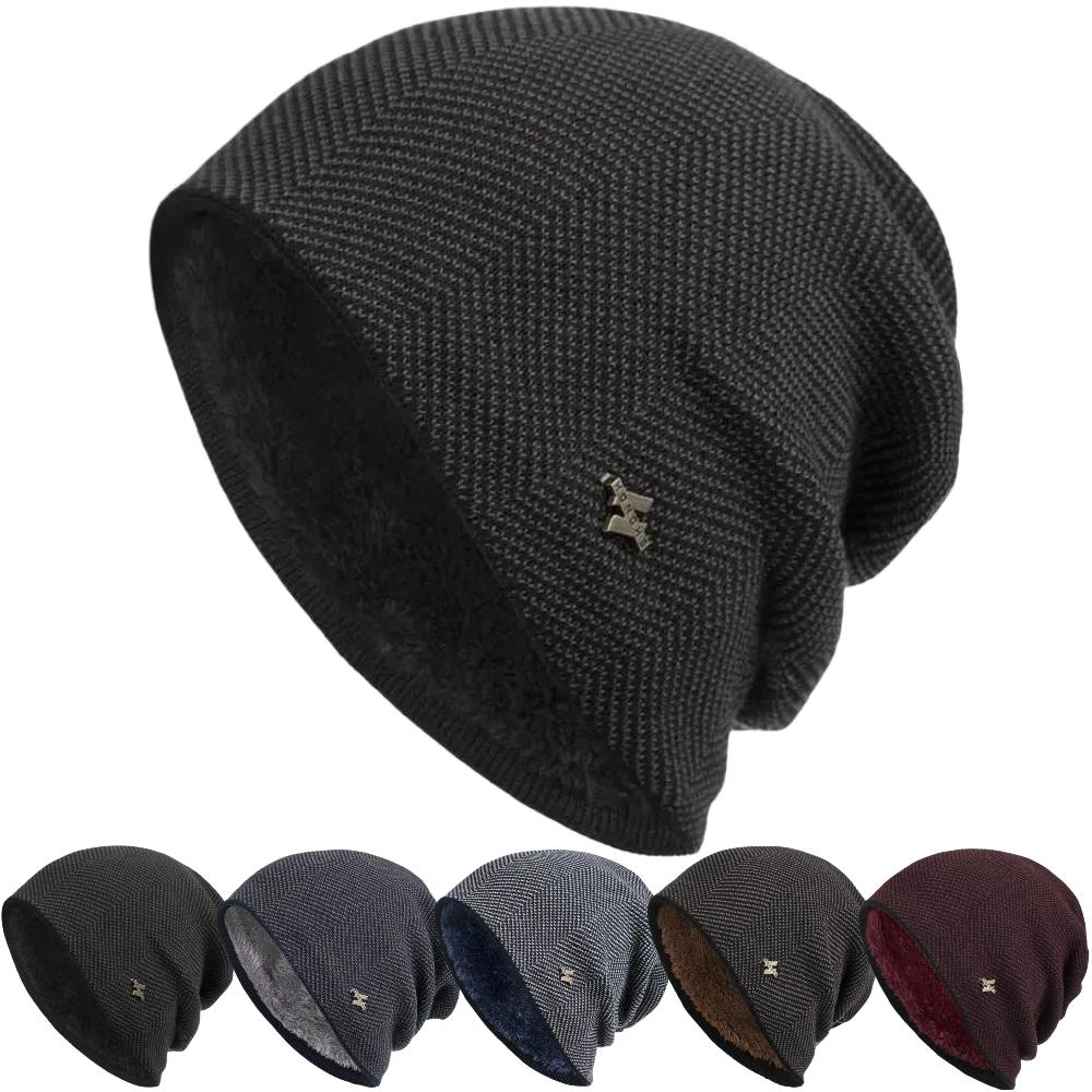 Unisex Featured Winter Beanie Hat Fashion Caps For Men Women Simple Style Thick Knitted Hat Outdoor Sports Ski Beanie Hats