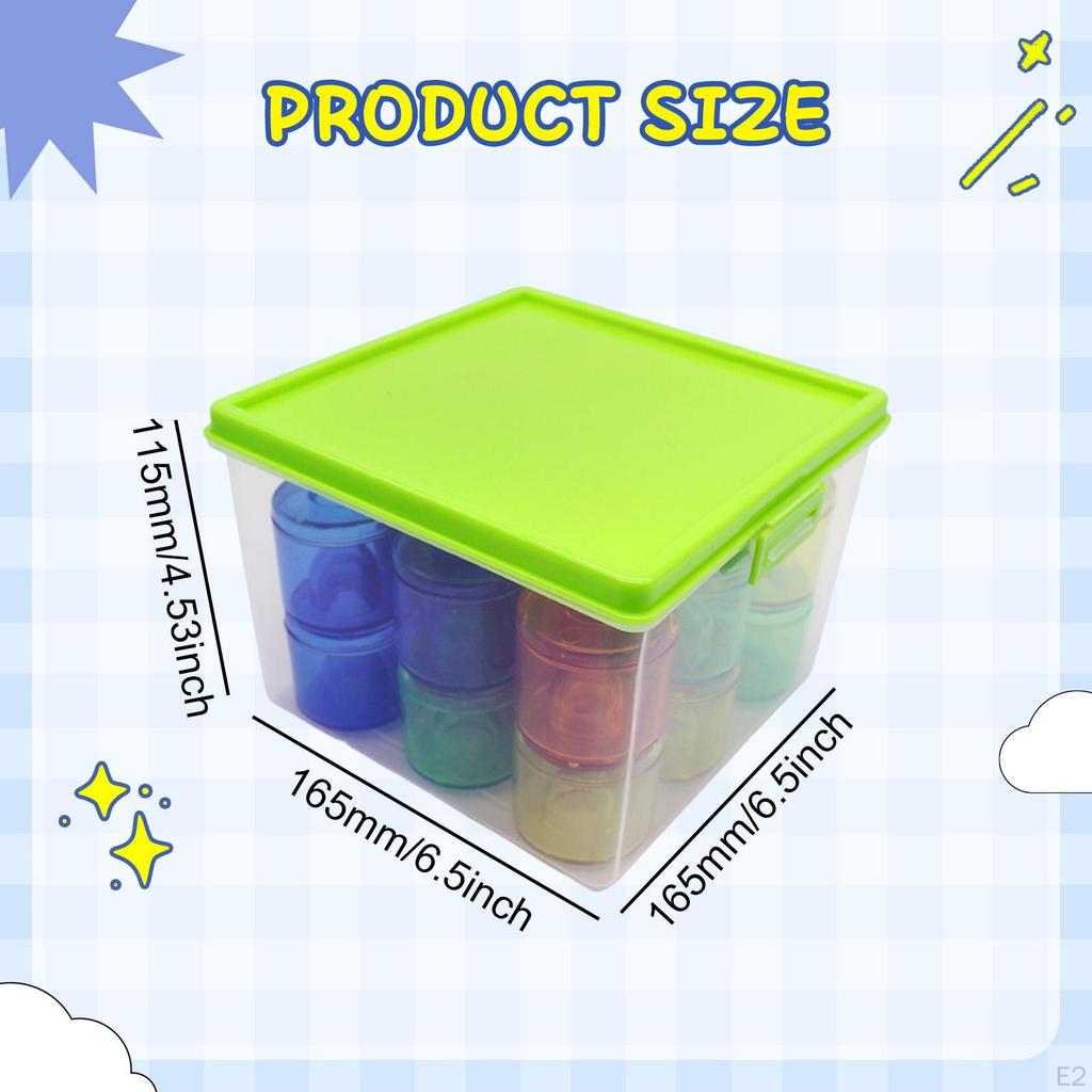 Stacking Toys 18Pcs Stackable Pots Early Education Summer Kindergarten Translucent Color
