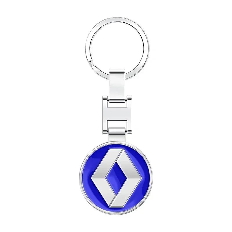 2026 Hot For Renault Interior Stickers 1pcs Metal Car Styling Steel Keychain Key Ring Auto Accessories For Renault RS Koleos Cap