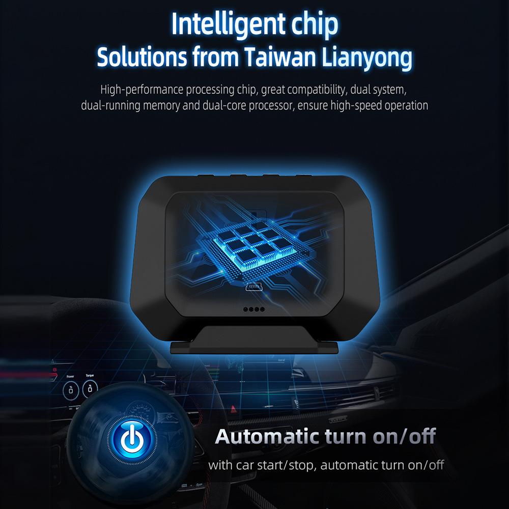 P21 HUD Проекционный дисплей автомобиля бортовой компьютер цифровые часы GPS спидометр OBD2 диагностические инструменты приборная панель измерительный прибор