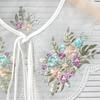 Elegant Organza Colorful Floral Embroidered Beaded Faux Collar for Fashionable Women Detachable Collar Shawl Capelet
