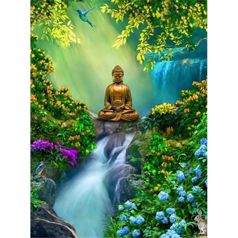 5D Diamond Painting Religion Full Round Buddha Statue Diamond Embroidery Cross Stitch Picture Of Rhinestone Home Decor