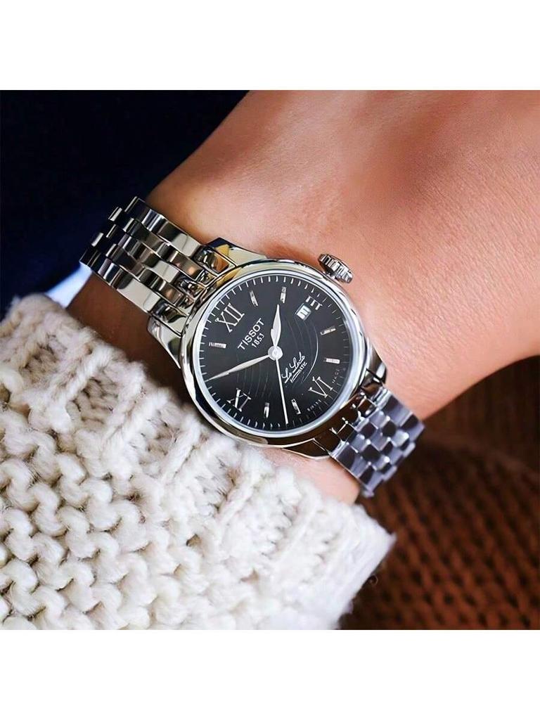 Tissot Женские швейцарские механические часы - Черный циферблат, Подходят для делового и повседневного использования, Модель T41.1.183.53