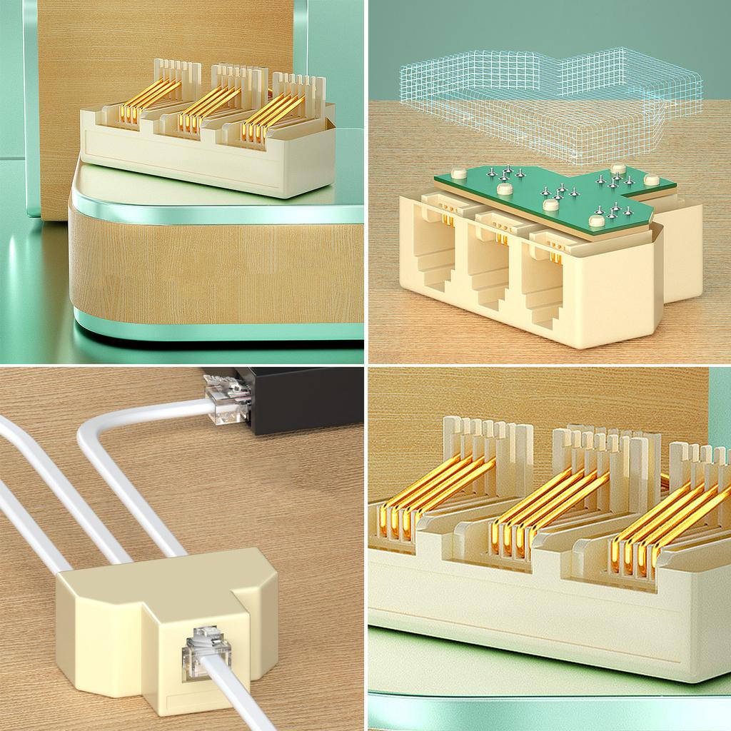 3-сторонний телефонный разветвитель-адаптер телефонный разветвитель телефонный разветвитель для эффективной связи хороший эффект