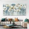 Modern Floral White Blue Watercolor Posters Wall Art Canvas Painting Prints Pictures Living Room Interior Home Decoration