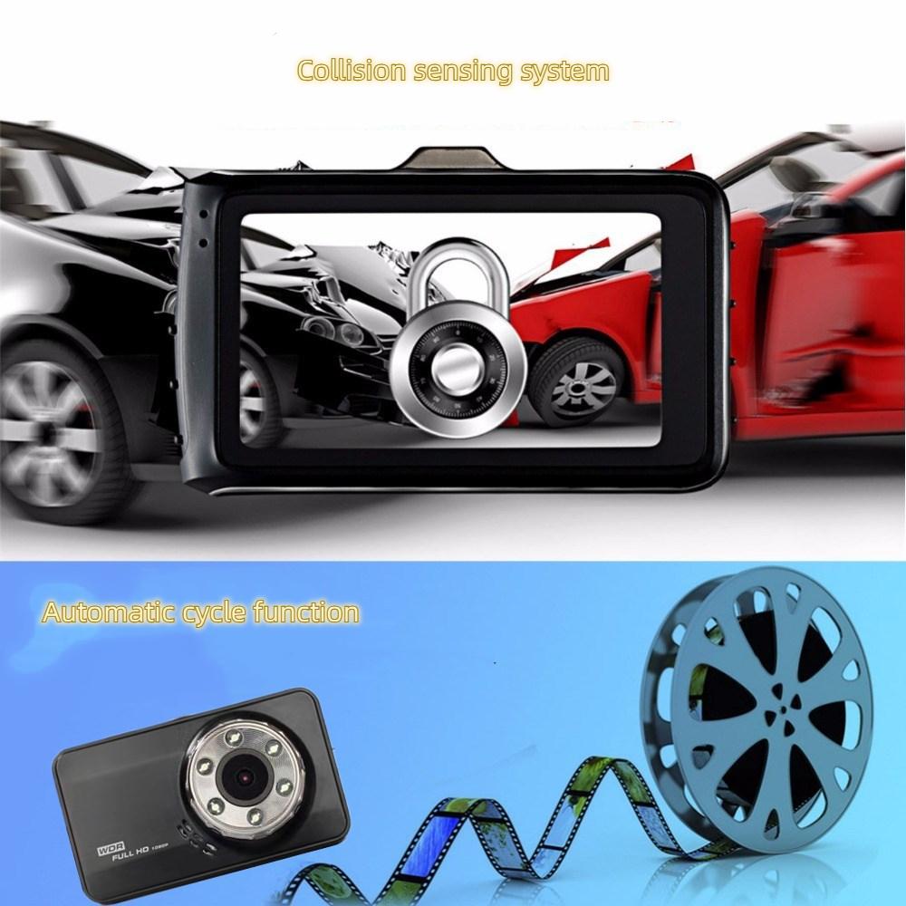 New Dual Lens DVR Car Mounted USB Monitoring High-definition Reverse Image Hidden Recorder for Driving Recorders