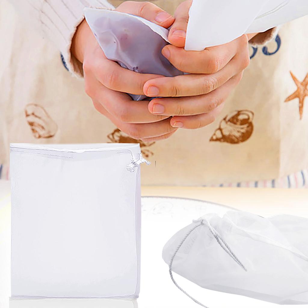 Soy Milk Wine Filter Bag Nut Milk Bag Tea Coffee Oil Yogurt Filter Net Mesh Reusable Nylon Filter Bags Food Strainers
