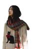 Japanese New Scarf Women's Festival Retro Colorful Plaid Cute Winter Warm Scarf Shawl Korean