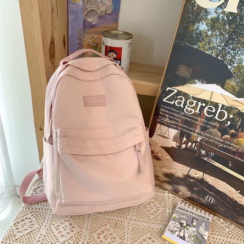 Рюкзак для кампуса, женский однотонный школьный рюкзак большой емкости для учащихся средней школы