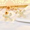 New Temperament Stud Earrings for Women with High-end Bow Earrings
