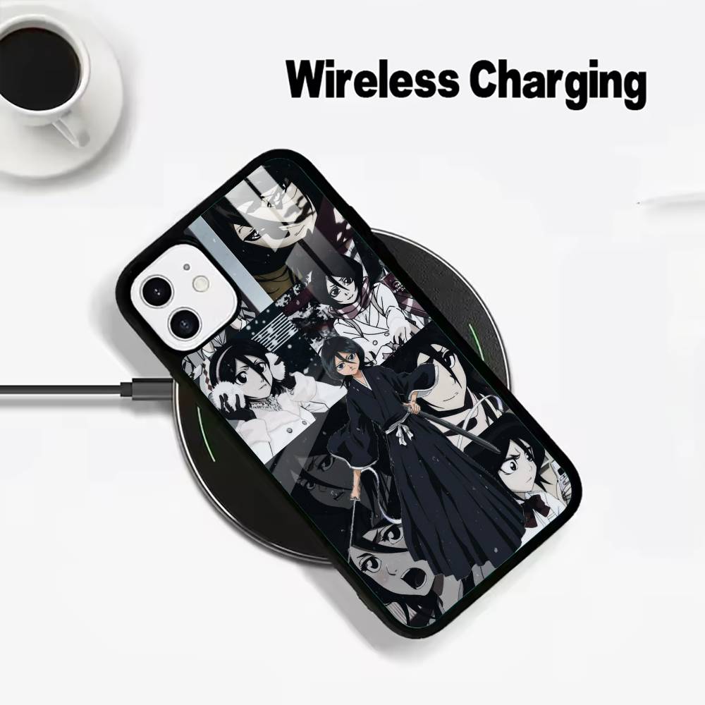 B-Bleach- anime- Rukia- Kuchiki For IPhone17 16 15 14 13 12 11 Plus Pro Max Plus Wireless Charger Phone Case