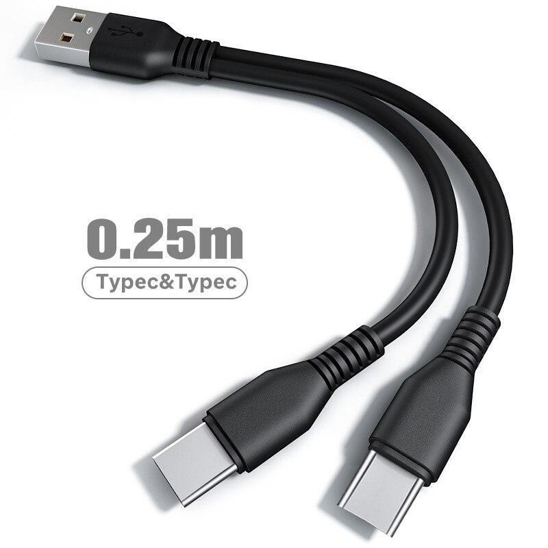 FONKEN Кабель Micro USB-разветвитель 2 в 1, кабель для зарядки типа C, 2 USB-кабеля, кабель для мобильного телефона, кабель Android для Xiaomi Samsung