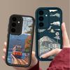 Mountain Pattern TPU Soft Phone Case For Samsung Galaxy S25 S24 FE S23 Ultra S22 S21 A16 A55 A54 A35 A34 A52 A15 A14 Shockproof Matte Silicone Cover