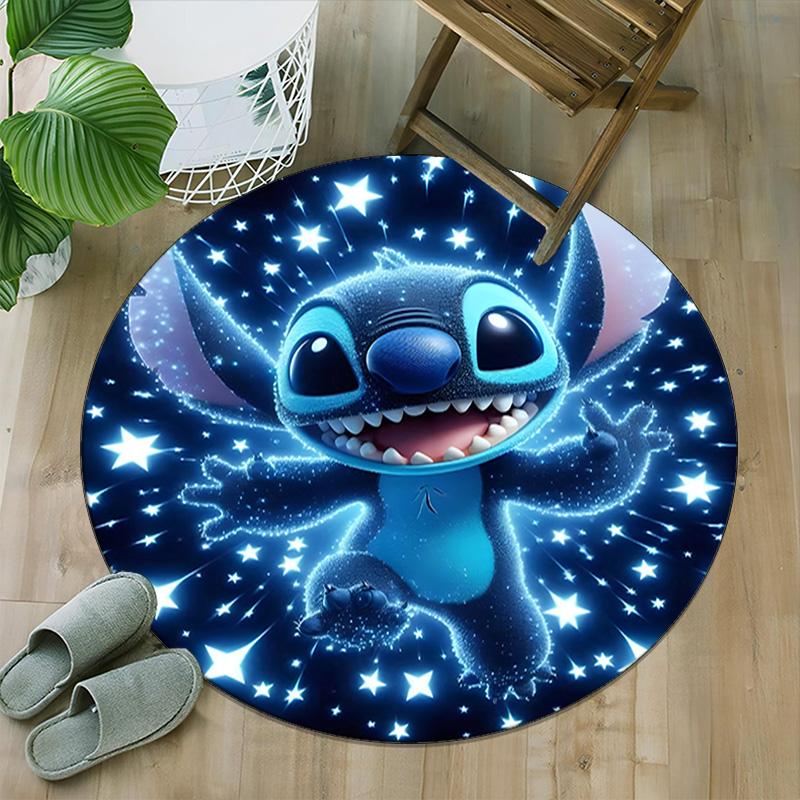 1pc S-Stitch2 Carpet, Round Rug, Comfortable, Suitable for Entryways, Living Rooms, Office, And Bedrooms, Christmas Decoration