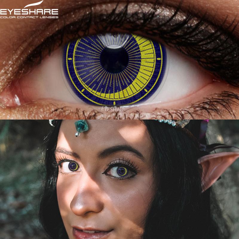 Eyeshare Color Contact Lenses For Eyes 2pcs Anime Cosplay Colored Lenses Blue Purple Halloween Lenses Contact Lens Beauty Makeup