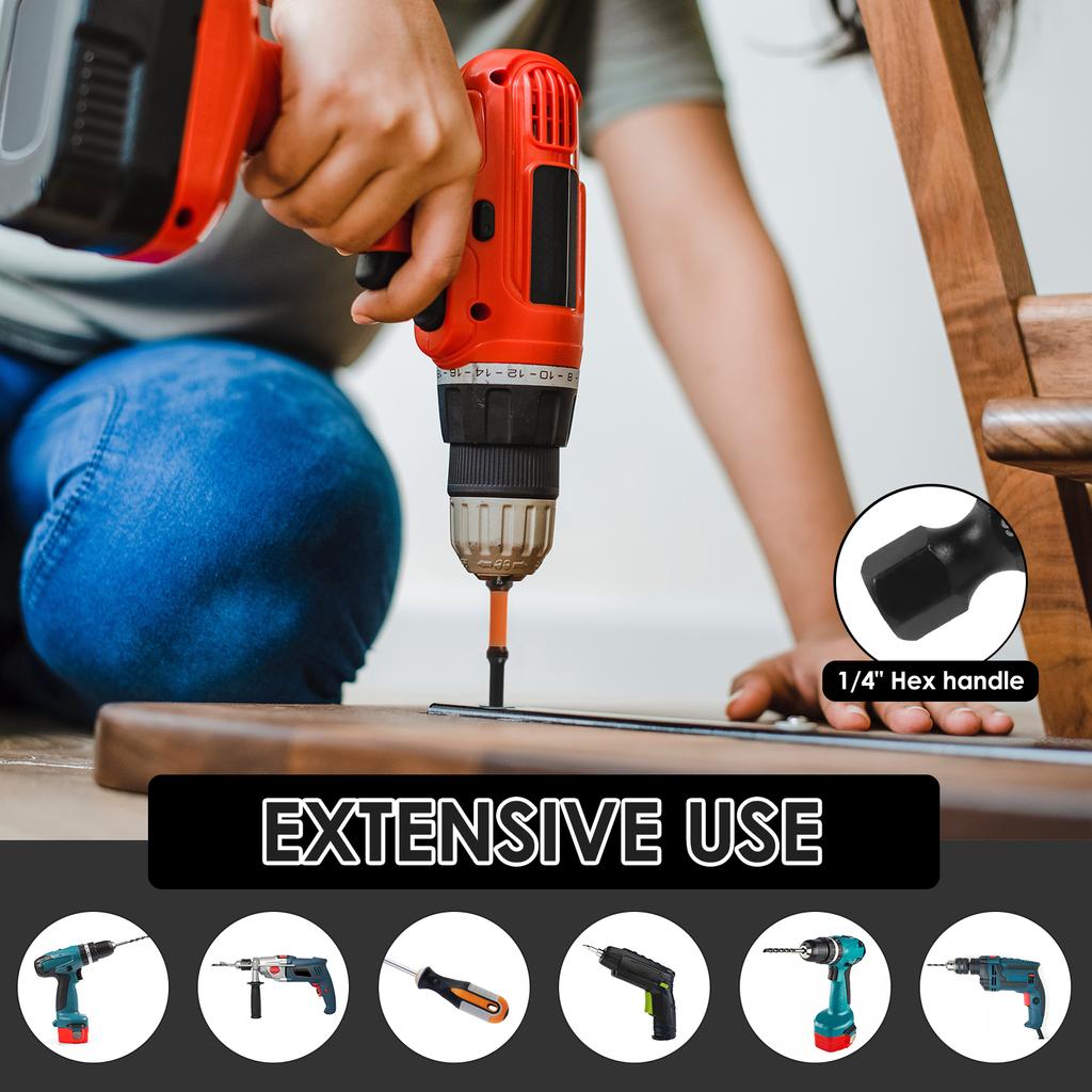 10/20Pcs Hex Head Allen Wrench Screwdriver Bit Set SAE Metric 1/4" Hex Shank Magnetic Screw Driver Bit S2 Steel Drill Hand Tools