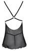 Cottelli LINGERIE - Sexy Mesh Chemise with Delicate Lace + Thong S