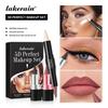 Lakerain 3 шт. 5D Face Matte Velvet Makeup Set Стойкий цветной водостойкий потостойкий естественный контурный карандаш