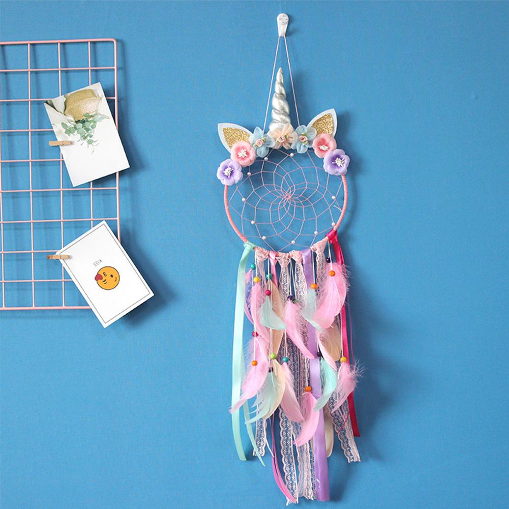 Flower Wall Hanging Decoration Colorful Flower Dream Catcher Flowers Dreamcatcher for Girls Bedroom for Girls Birthday Gifts