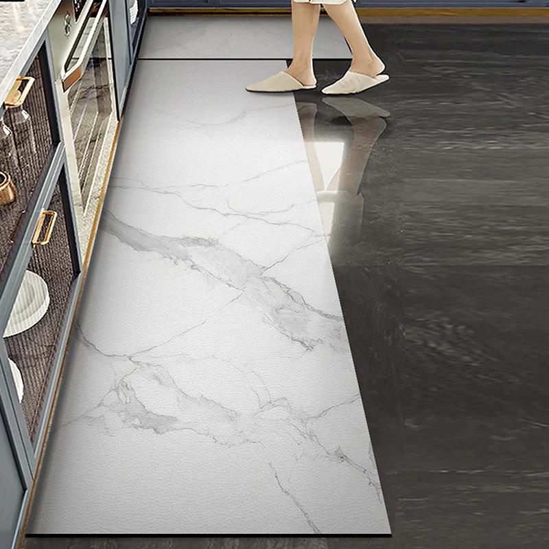 Ковер для кухни ПВХ коврик украшение дома роскошные кожаные напольные коврики водонепроницаемый маслостойкий длинный коврик противоскользящий Alfombra De Cocina