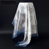 Silk Scarf 90*90cm Square Scarf Women's Versatile Fashion Simulation Silk Scarf Professional Scarf Headscarf
