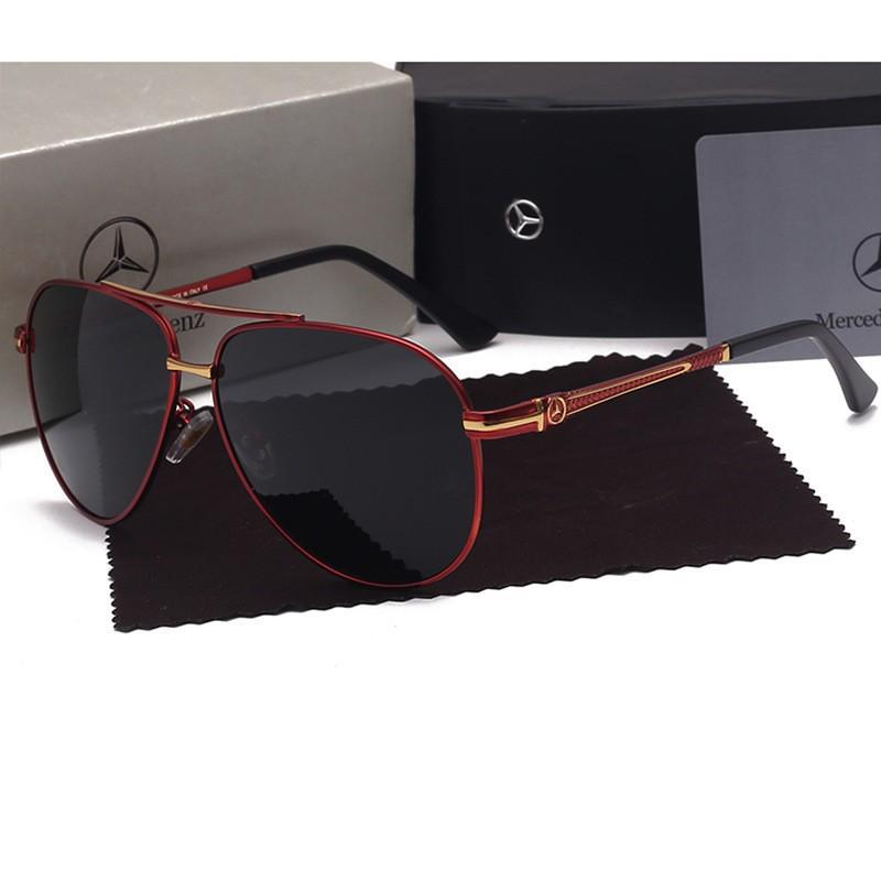 Солнцезащитные очки унисекс Mercedes-Benz авиаторы, большие, поляризованные для вождения 749