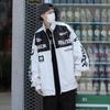 Men's American Fashion Pilot Jacket for Spring & Autumn: Street Style, Hip-Hop, Loose Fit, Color-Block Motorcycle Top