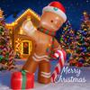 7.8FT LED Inflatable Yard Decoration Gingerbread Man Candy Cane Gift Xmas Home Decor Ornaments Supplie Gift Toy Christma Holiday