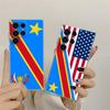 Democratic Republic Congo Flag Phone Case For Samsung S24 S23 Ultra S22 S20 Plus S21 FE Clear Cases Cover Galaxy S24Ultra Fundas