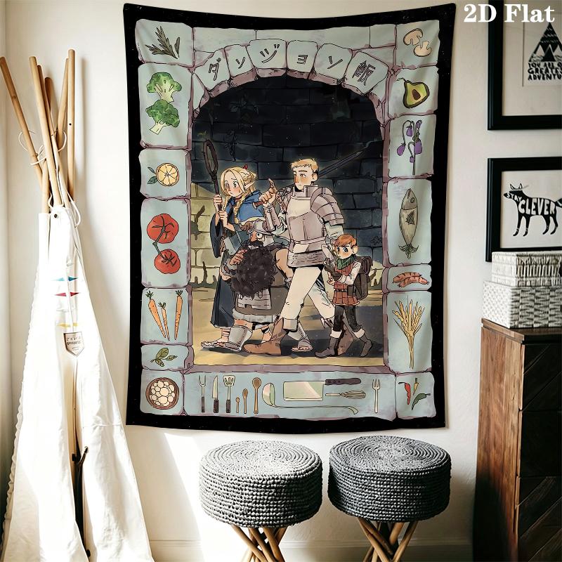 Delicious in Dungeon Wall Tapestry Aesthetic Wall Hanging Printed Fabric Blanket Decorative Tapestries for Bedroom Living Room Home Decor