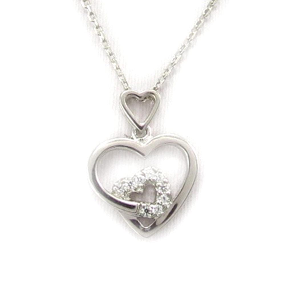 Altesse [K6392] - White 'Love' Silver Necklace