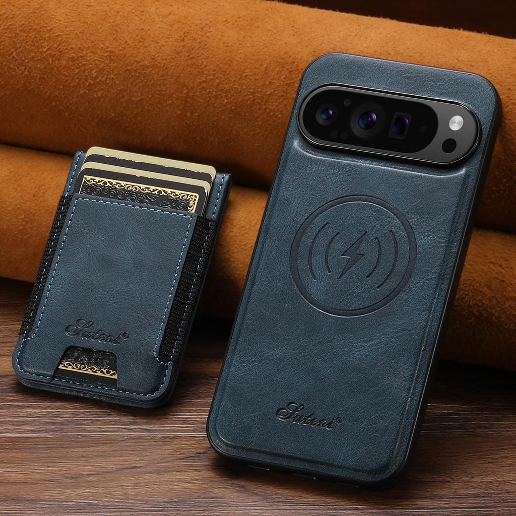 SUTENI For Google Pixel 10/10 Pro Magnetic Case Card Holder Kickstand Phone Cover