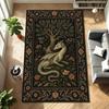 Mythical Dragon Design Carpet Folk Art Style Floor Rug For Aesthetic Home Decor Living Room Bedroom Coffee Table Mat
