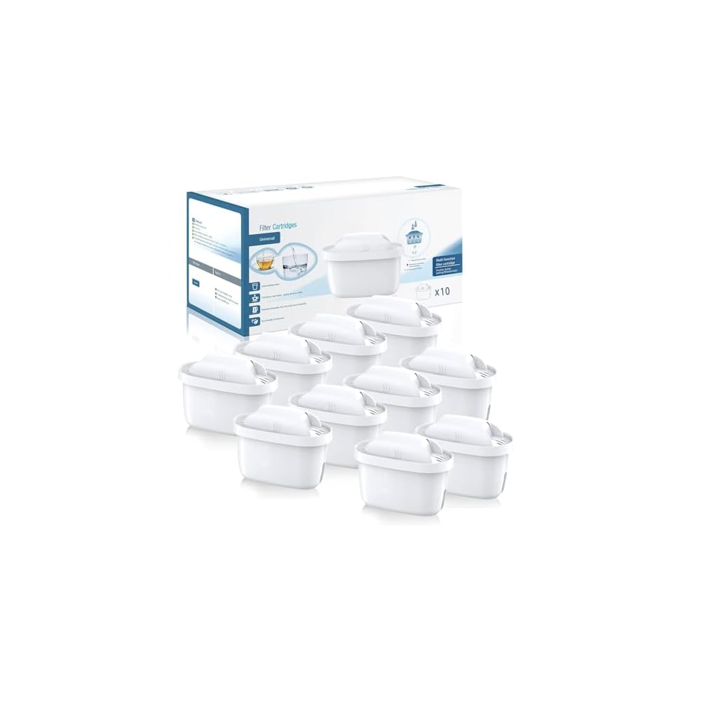 AZMKOO Water Filter Pitcher Replacement Cartridges, Brita Compatible, High-Removal Type, Japanese