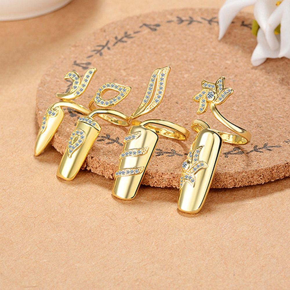 Ring Niche Design Girl Gift Fashion Jewelry Women Nail Ring Fingernail Protective Finger Ring