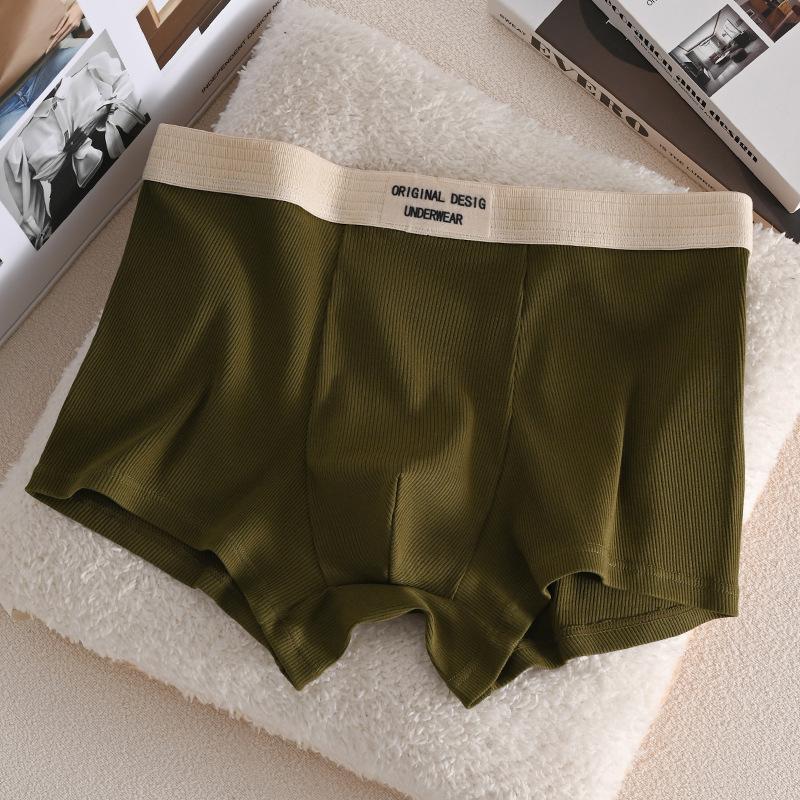 Мужские боксеры-брифы YZL из чистого хлопка - Дышащие, удобные, простой дизайн для мужчин и мальчиков